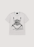 RIchill Melancholy Dagger Frame Distressed Tee Off White RIchill Melancholy Dagger Frame Distressed Tee Off White - Image 1 | Authenticated at Pieces Los Angeles