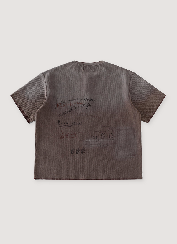 Richill Melancholy Fade Portrait Waffle Henley Light Burgundy alternate view - Shop at Pieces Los Angeles