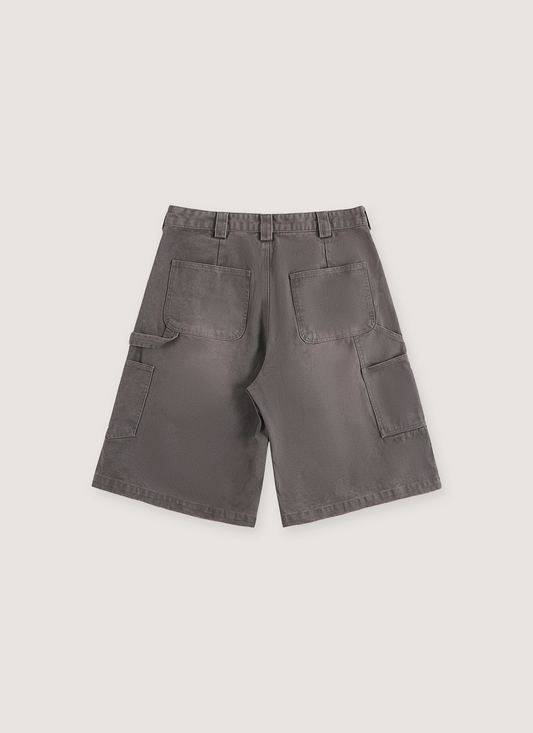 Richill Melancholy Studded Canvas Shorts Washed Brown