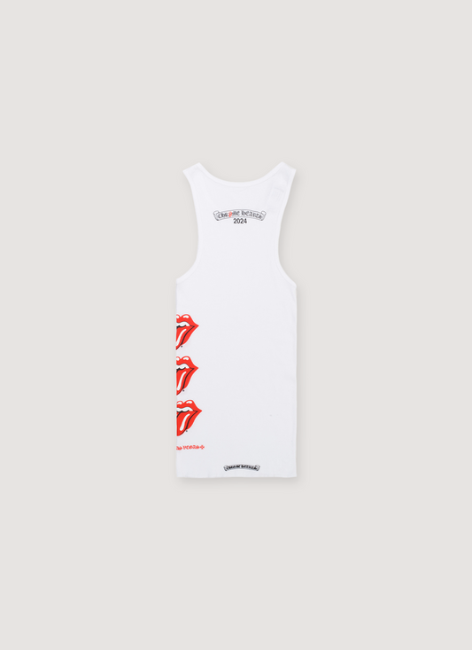 Chrome Hearts Rolling Stoned Ribbed Tank White