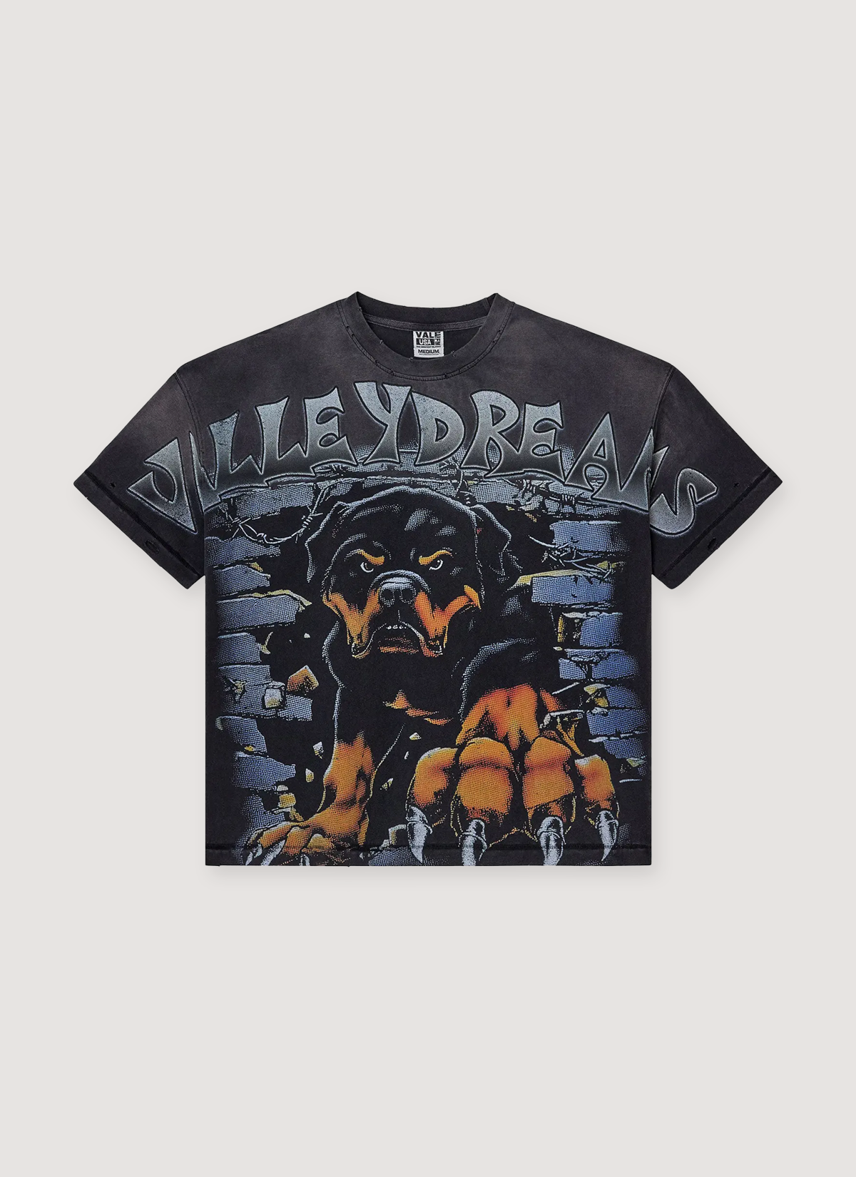 Vale Forever Rottweiler Big Tee Vintage Black