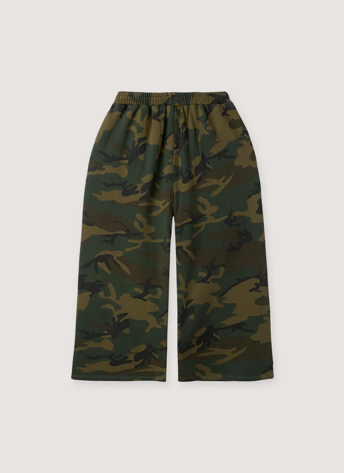 GV Gallery R Sport Sweatpants Camo Camouflage with French terry cotton, vintage washed camo fabric, elasticated waist with drawstring, printed logos, wide leg cut, back view