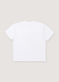 Basketcase Gallery Rush Tee Shirt White with 330 gsm 9.5 oz cotton, printed logos, back view Basketcase Gallery Rush Tee White - Image 2 | Authenticated at Pieces Los Angeles