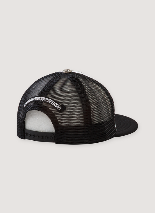 Chrome Hearts 4th of July Cross Trucker Hat Black White