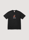 Supreme Wu-Tang Clan RZA black Tee Shirt with small graphic and text front view Supreme Wu-Tang Clan RZA Tee - Image 4 | Authenticated at Pieces Los Angeles