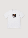 Supreme Wu-Tang Clan RZA grey Tee Shirt with small graphic and text front view Supreme Wu-Tang Clan RZA Tee - Image 5 | Authenticated at Pieces Los Angeles