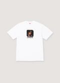 Supreme Wu-Tang Clan RZA white Tee Shirt with small graphic and text front view Supreme Wu-Tang Clan RZA Tee - Image 7 | Authenticated at Pieces Los Angeles