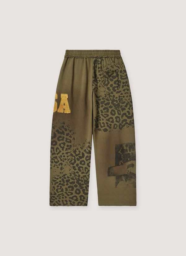 Vale Forever Safari Cheetah Sweatpants Olive alternate view - Shop at Pieces Los Angeles