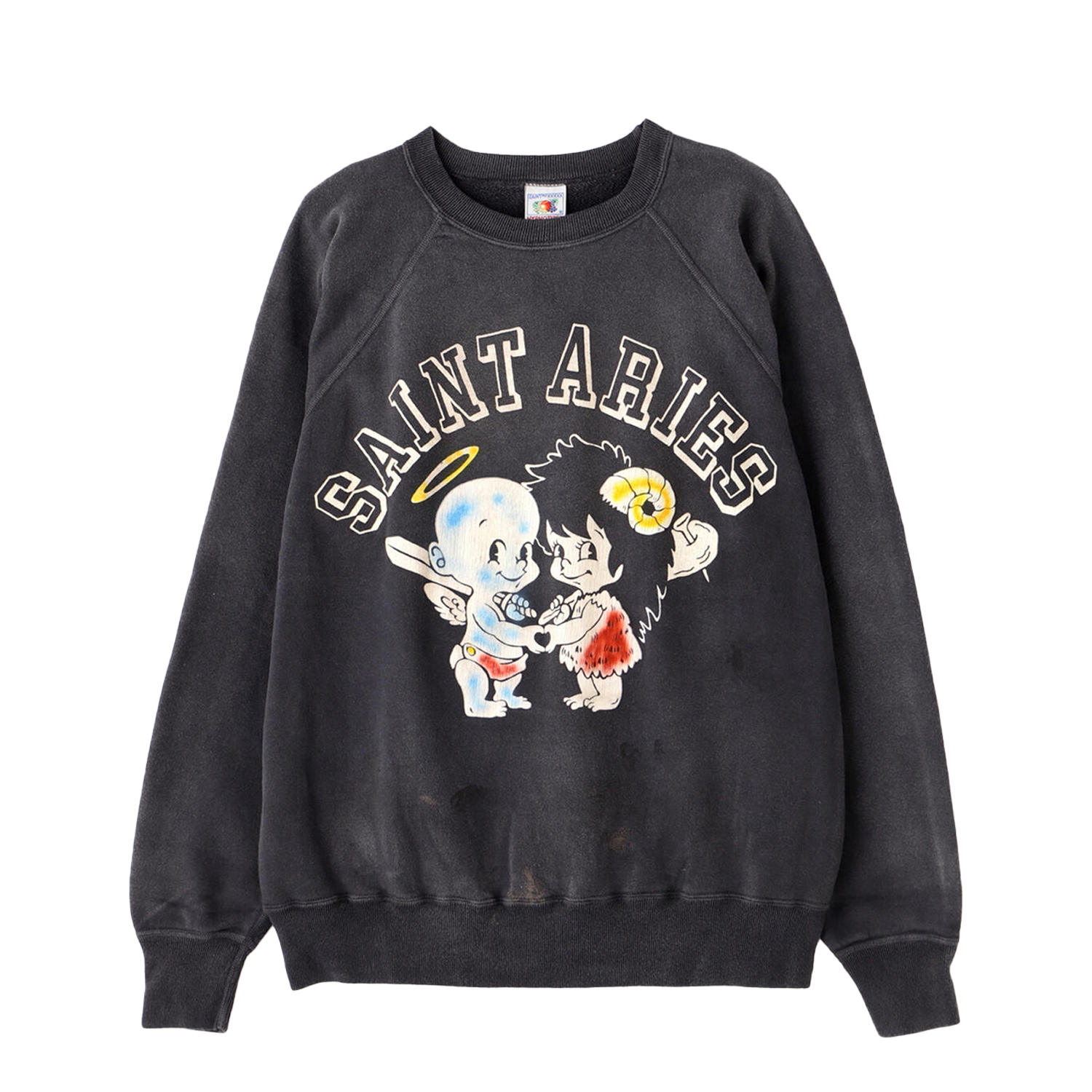 Saint Michael Saint Aries Crewneck Sweater Vintage Black