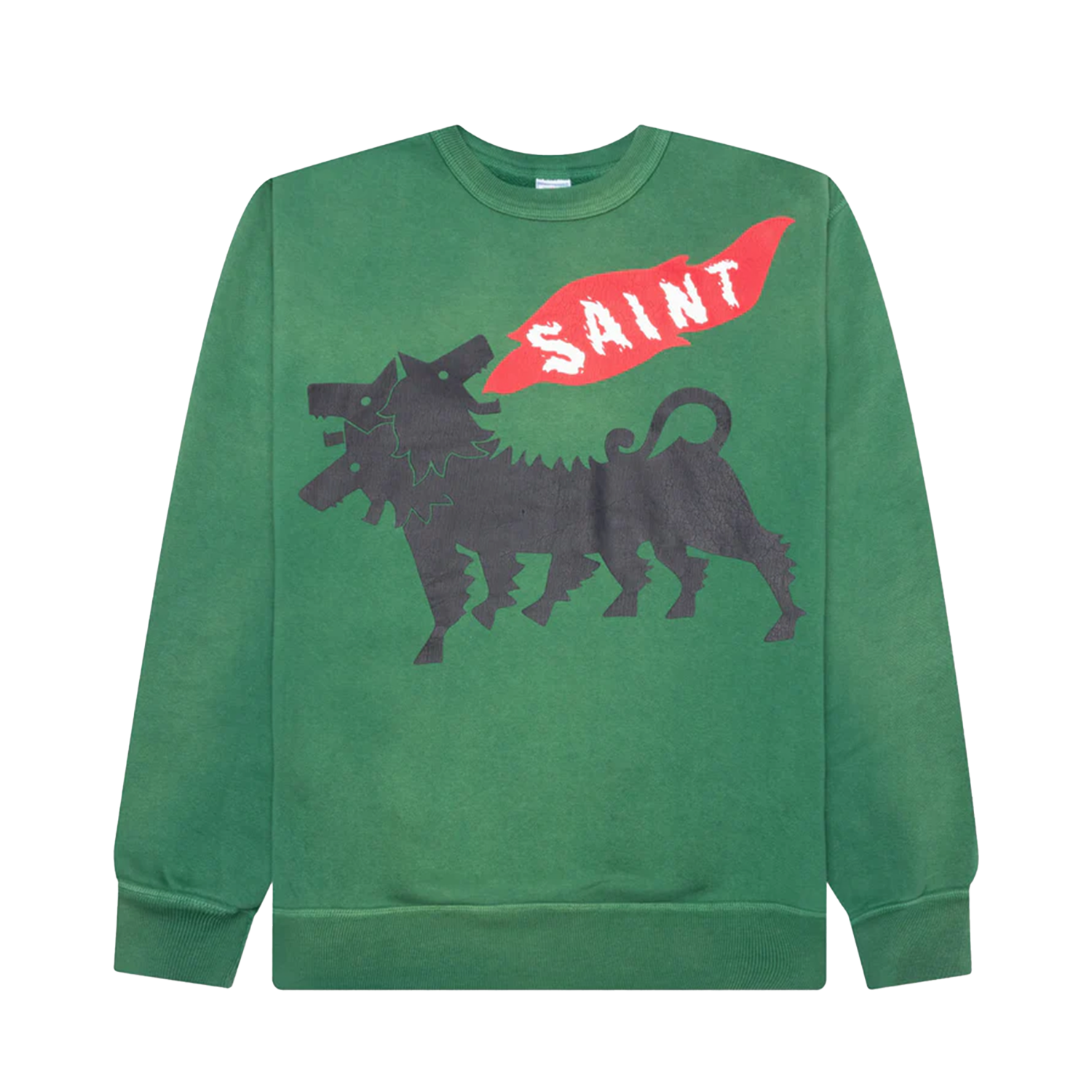 Saint Michael Cerberus Crewneck Sweater Green