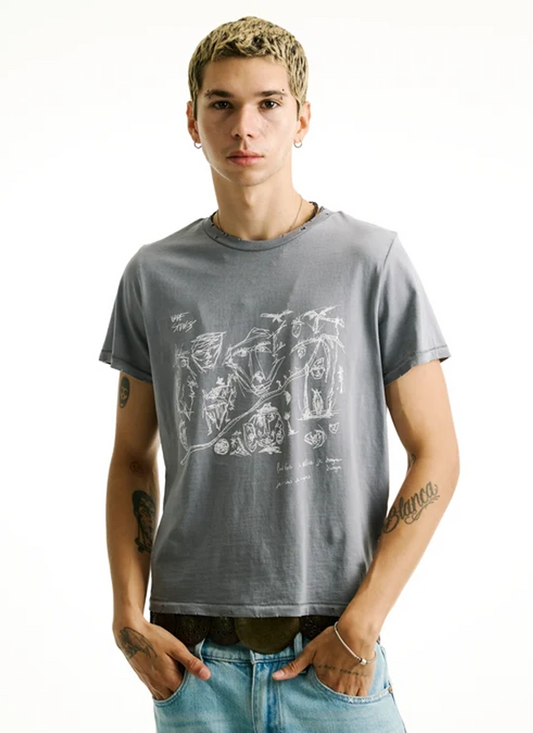 Vague Studios Scribble Tee Sunbeat Grey