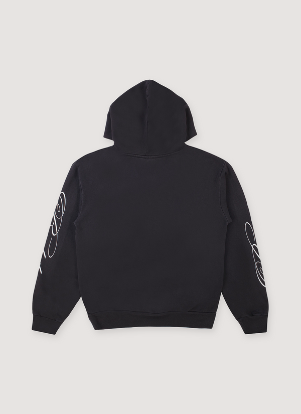 Basketcase Gallery Script Sweatshirt Washed Black alternate view - Shop at Pieces Los Angeles