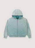 Pieces Basic Program Zip Up Sweatshirt Seafoam Green Blue front view Pieces Basic Program Zip Up Sweatshirt Seafoam - Image 1 | Authenticated at Pieces Los Angeles