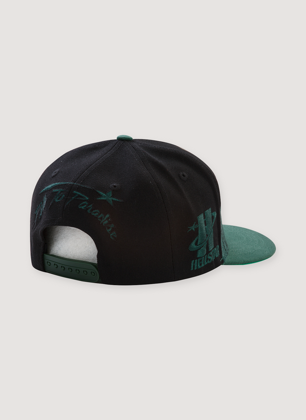 Hellstar Sharktooth Snapback Hat Black Green alternate view - Shop at Pieces Los Angeles