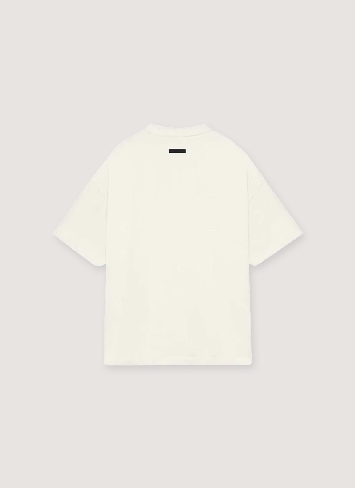 Essentials Fear of God Jersey Crewneck Tee Shirt Shell with printed logo, rib knit collar, rubberized logo, cotton jersey, back view