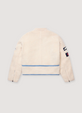 Sp5der Worldwide Sherpa Hunter Moto Jacket Cream Sp5der Worldwide Sherpa Hunter Moto Jacket Cream - Image 2 | Authenticated at Pieces Los Angeles