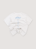 Saint Michael Evangelion Shinji Tee Shirt Vintage White (Pre-Owned), vintage wash, printed and faded logos, distressed detailings, back view Saint Michael Evangelion Shinji Tee Vintage White (Pre-Owned) - Image 2 | Authenticated at Pieces Los Angeles