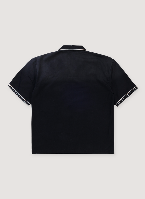 Boredom Kills BK Cuban Shirt Black alternate view - Shop at Pieces Los Angeles