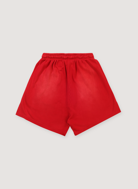 Hellstar Flame Shorts Red White