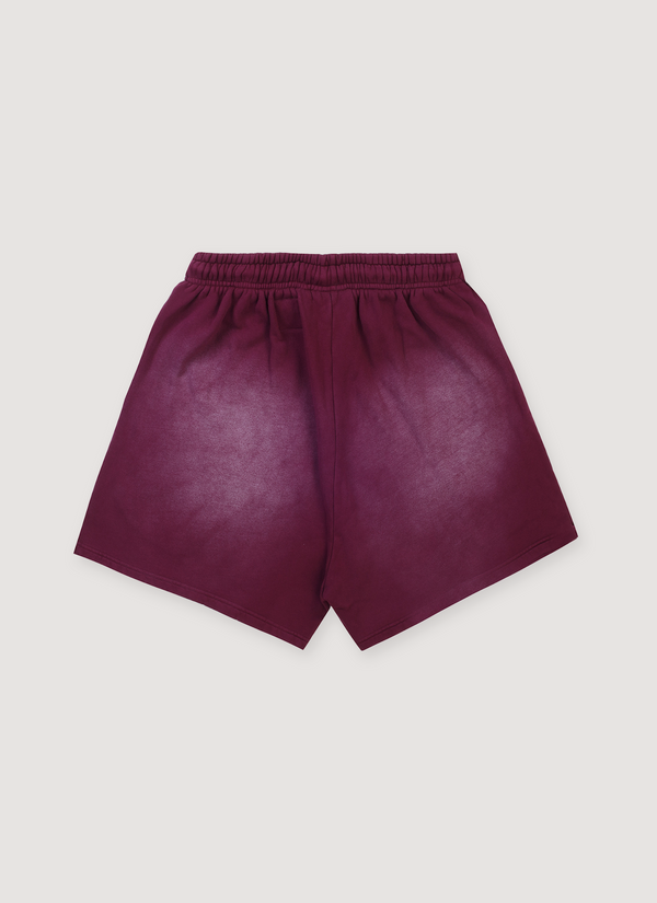 Hellstar Flame Shorts Burgundy White alternate view - Shop at Pieces Los Angeles