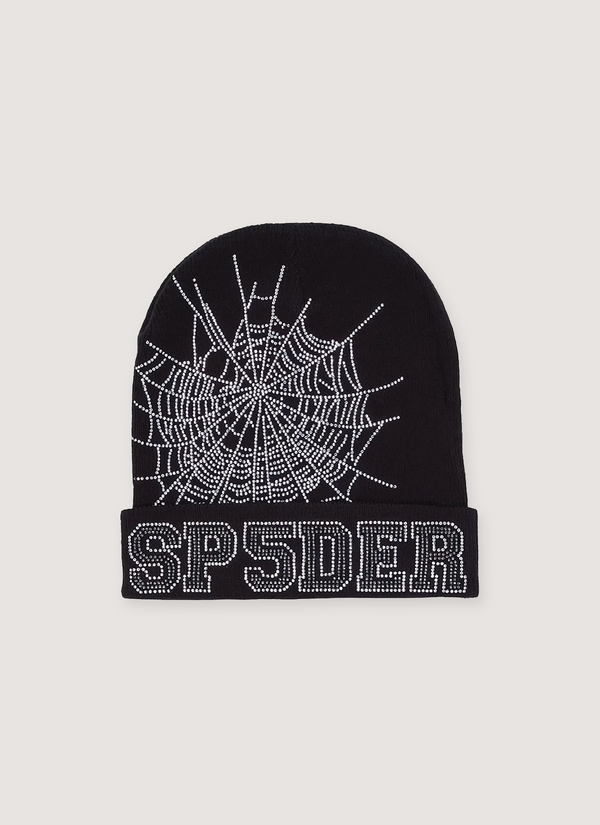 Sp5der Worldwide Rhinestone Beanie alternate view - Shop at Pieces Los Angeles