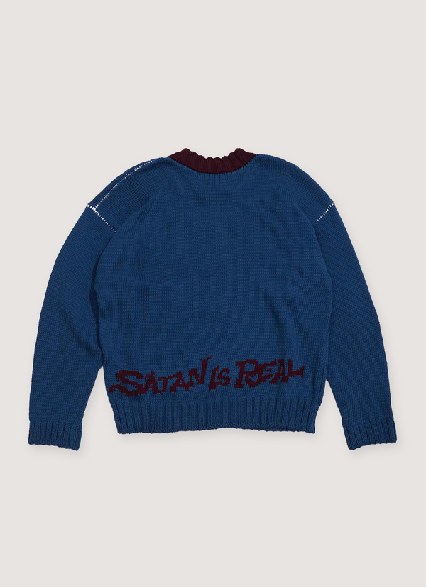 Paly Hollywood Sins Hand Knitted Sweater Navy alternate view - Shop at Pieces Los Angeles