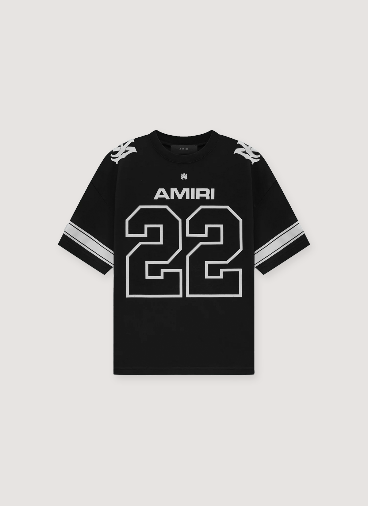 Amiri 22 Skater Tee Black jersey style tee with the number 22 on the front