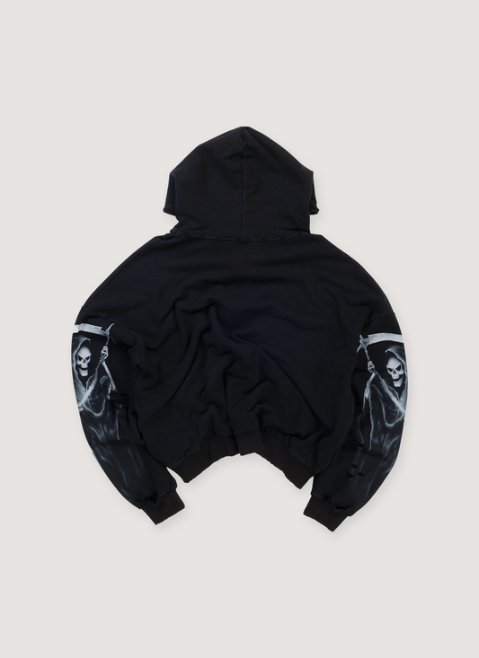 Evil Skeleton Zip Up Sweatshirt (Pre-Owned)