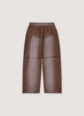 Vale Forever Skittles Sweatpants faded washed Brown with rhinestones, back view Vale Forever Skittles Sweatpants Brown - Image 2 | Authenticated at Pieces Los Angeles