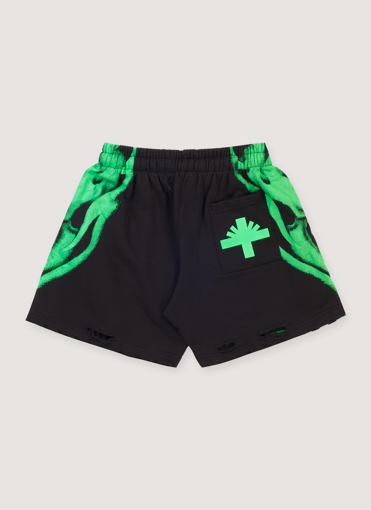 Vertabrae Skull Face Shorts Black Green Vertabrae Skull Face Shorts Black Green - Image 2 | Authenticated at Pieces Los Angeles