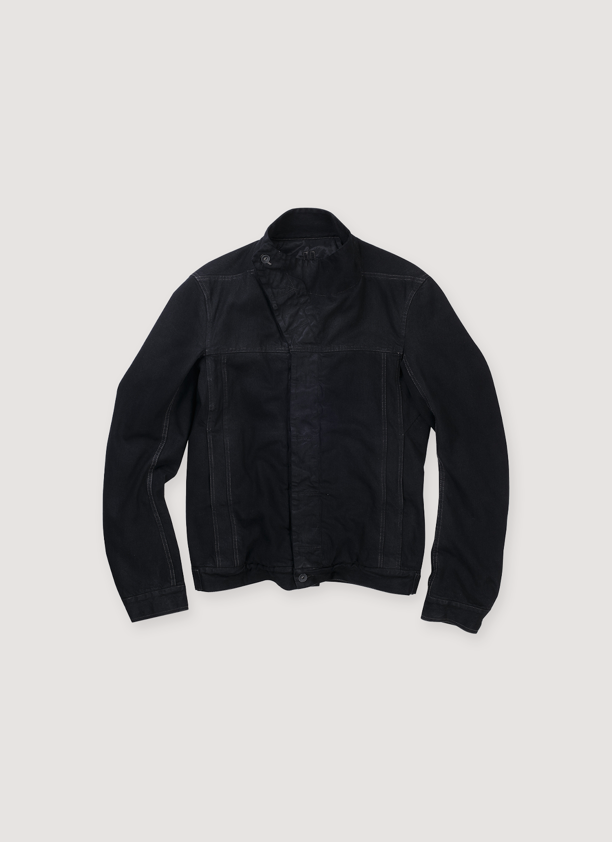 Rick Owens DRKSHDW Slave Jacket Waxed Black (Pre-Owned) Rick Owens DRKSHDW Slave Jacket Waxed Black (Pre-Owned) - Image 1 | Authenticated at Pieces Los Angeles
