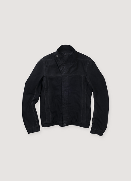 Rick Owens DRKSHDW Slave Jacket Waxed Black (Pre-Owned) – PIECES Rick Owens DRKSHDW Slave Jacket Waxed Black (Pre-Owned) – PIECES