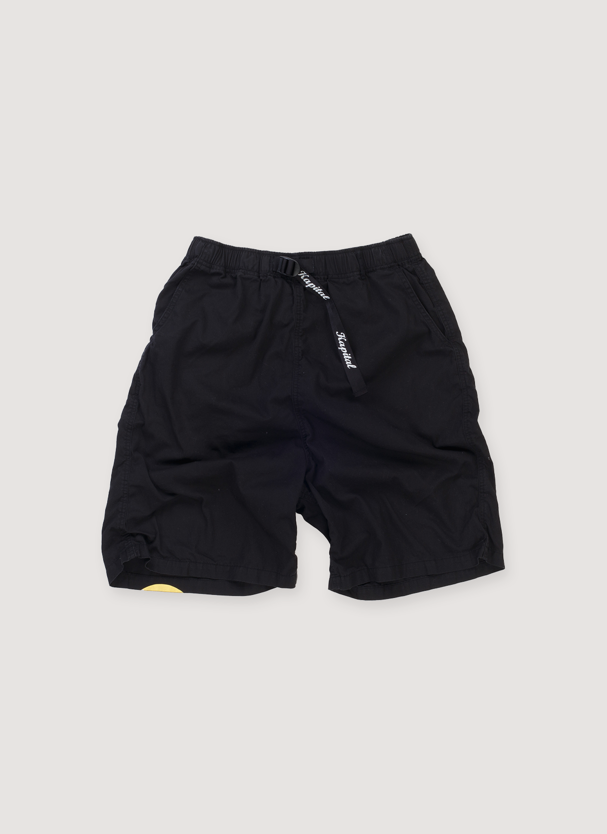 Kapital Combed Cotton Twill Smiley Shorts Black (Pre-Owned)