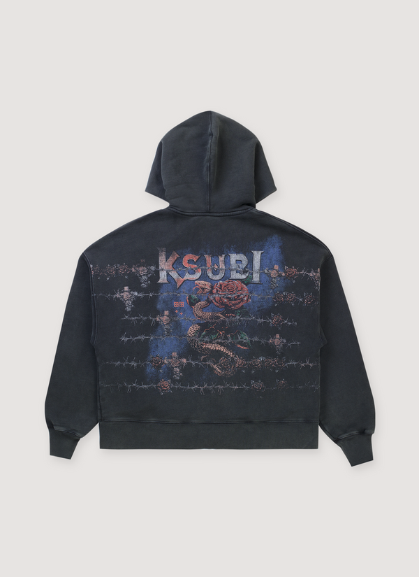 Ksubi Death Snake Halen Zip Sweatshirt Ash alternate view - Shop at Pieces Los Angeles