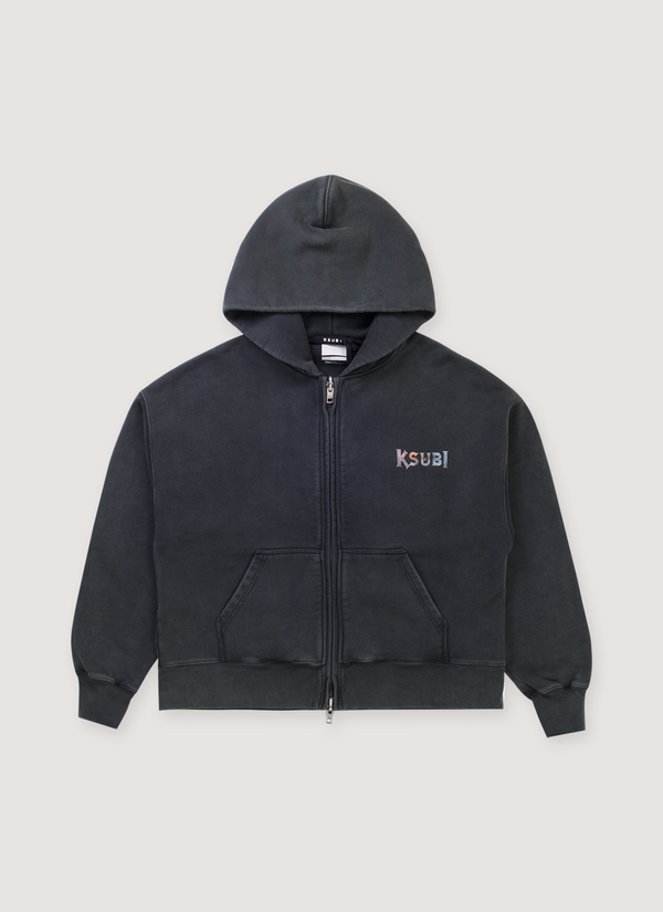 Ksubi Death Snake Halen Zip Sweatshirt Ash Death Snake Halen Zip Sweatshirt Ash - Authenticated Sweatshirts | Pieces Los Angeles