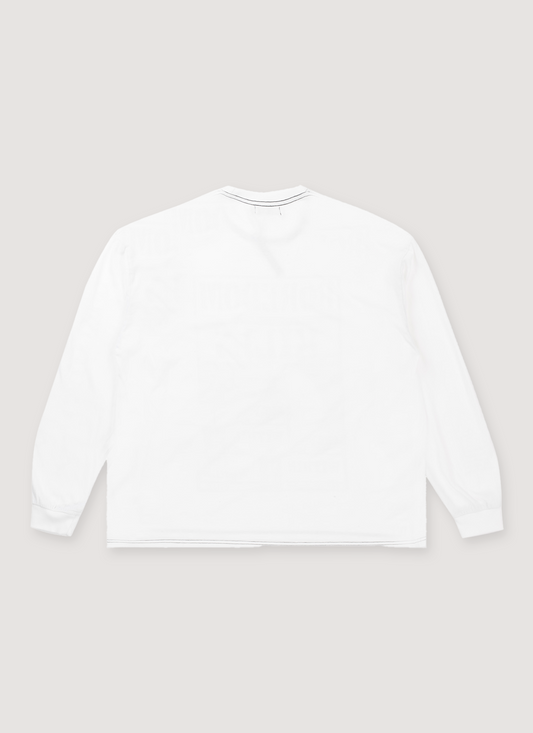 Boredom Kills Social Media Longsleeve White