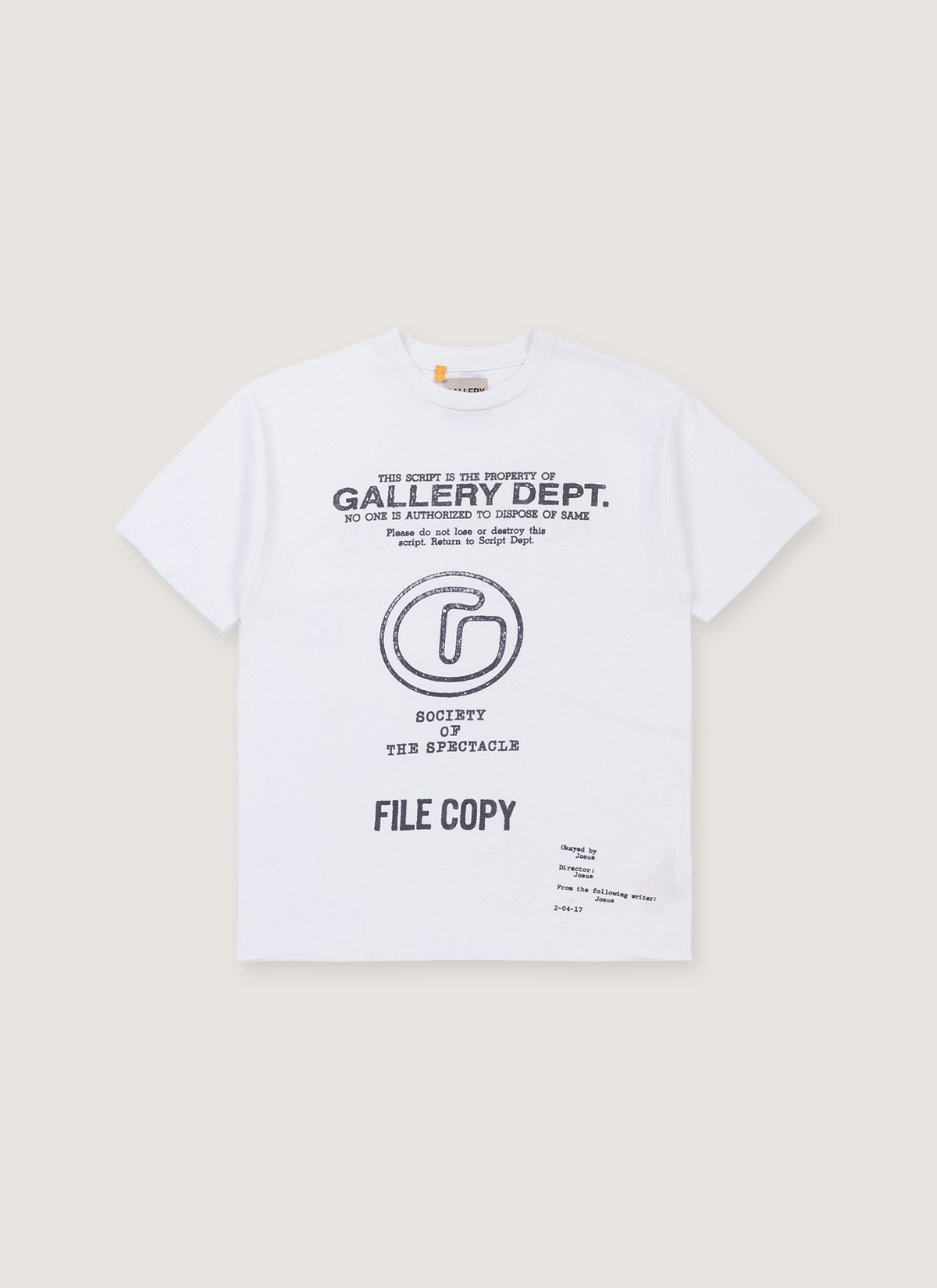 Gallery Dept. Society of the Spectacle Tee White