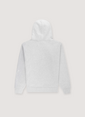 Sp5der Worldwide Souvenir Sweatshirt Heather Grey Hoodie with little white and black stars on the sleeves, back view Sp5der Worldwide Souvenir Sweatshirt Heather Grey - Image 2 | Authenticated at Pieces Los Angeles