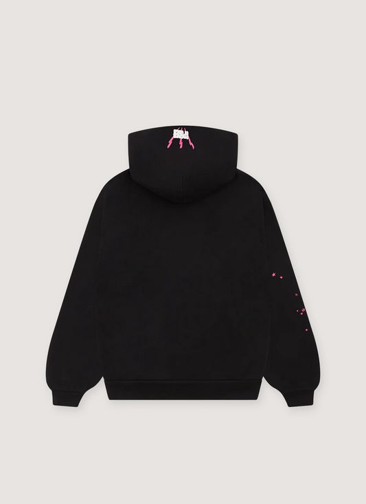 Sp5der Worldwide Angel Number Sweatshirt Black Pink