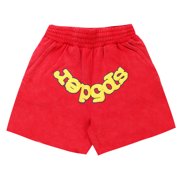 【MCNCHIPS】square logo sweatshorts Sp5der Worldwide OG Logo Sweatshorts Red Yellow – PIECES
