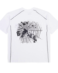 Sp5der Worldwide Contrast Stitch Slub Tee White