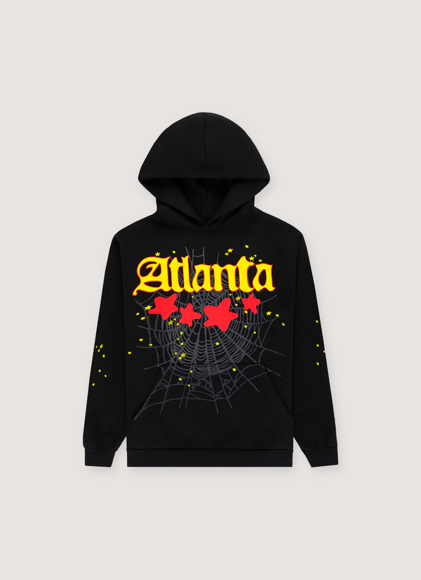 Sp5der Worldwide Atlanta Sweatshirt Black Yellow alternate view - Shop at Pieces Los Angeles