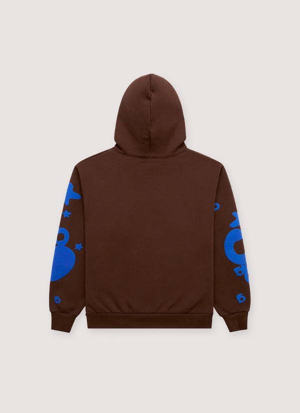 Sp5der Worldwide Beluga V2 Sweatshirt Brown Blue alternate view - Shop at Pieces Los Angeles