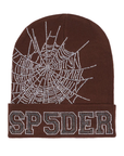 Sp5der Worldwide Web Beanie Brown