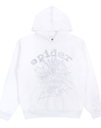 Sp5der Worldwide Rhinestone Logo Sweatshirt White