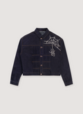 Boredom Kills Spider Denim Jacket Raw Indigo Boredom Kills Spider Denim Jacket Raw Indigo - Image 1 | Authenticated at Pieces Los Angeles