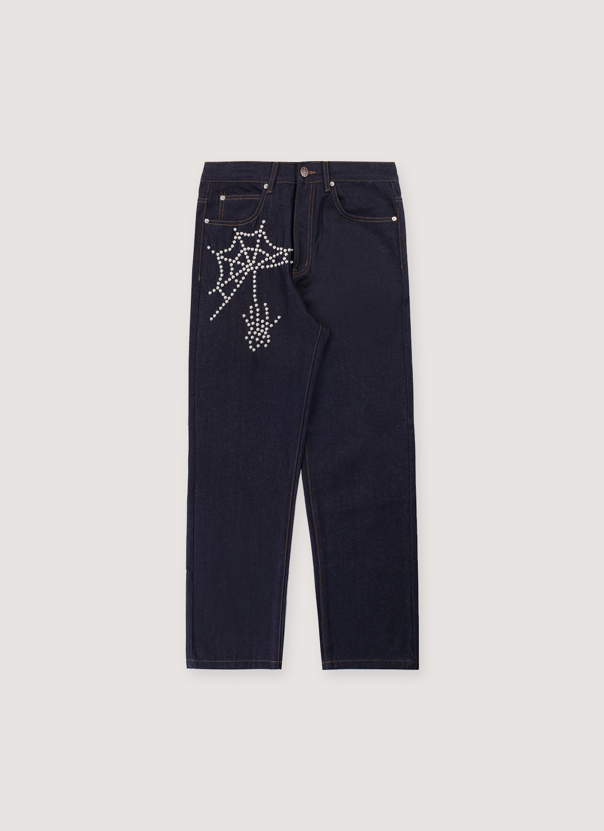 Boredom Kills Spider Denim Jeans Raw Indigo Boredom Kills Spider Denim Jeans Raw Indigo - Image 2 | Authenticated at Pieces Los Angeles