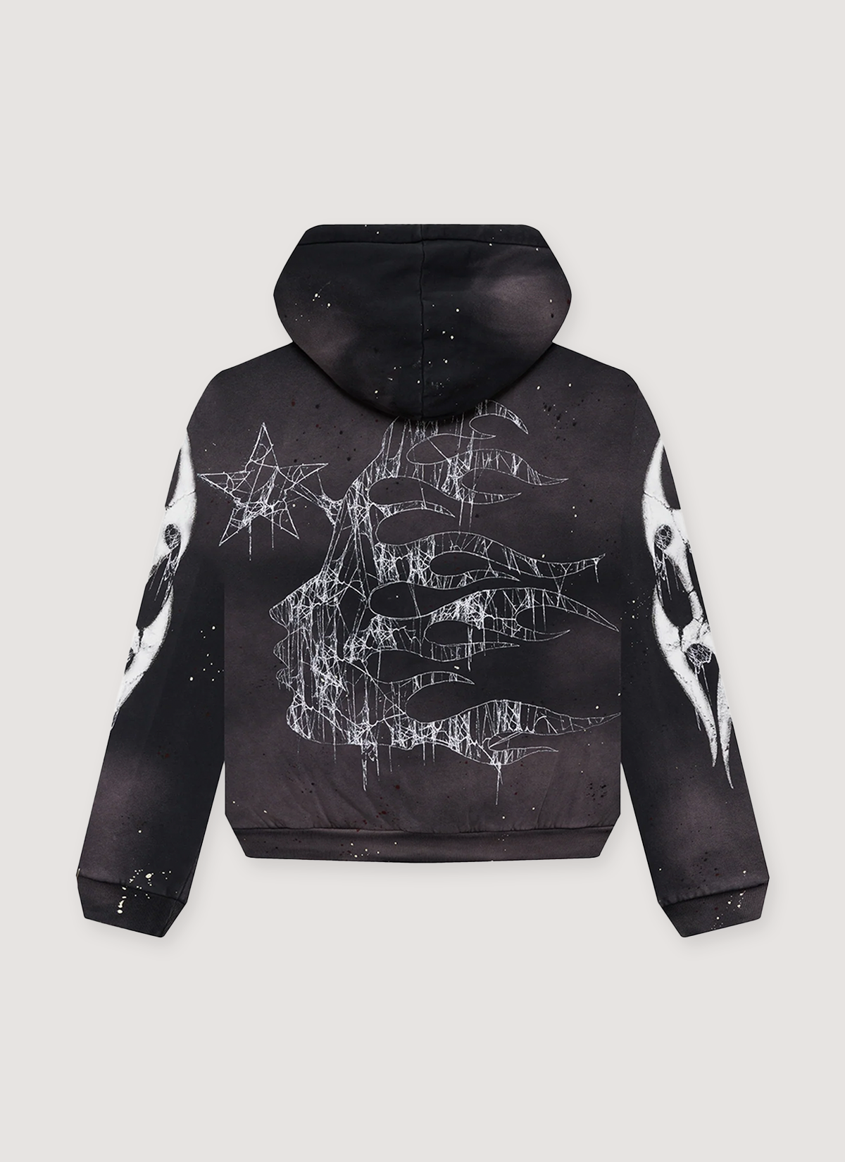 Hellstar Spiderweb Sport Logo Zip Up Sweatshirt Vintage Black – PIECES