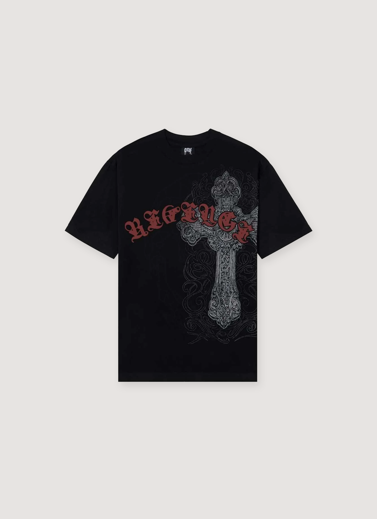 Revenge Spike Cross Tee Black Revenge Spike Cross Tee Black - Image 1 | Authenticated at Pieces Los Angeles