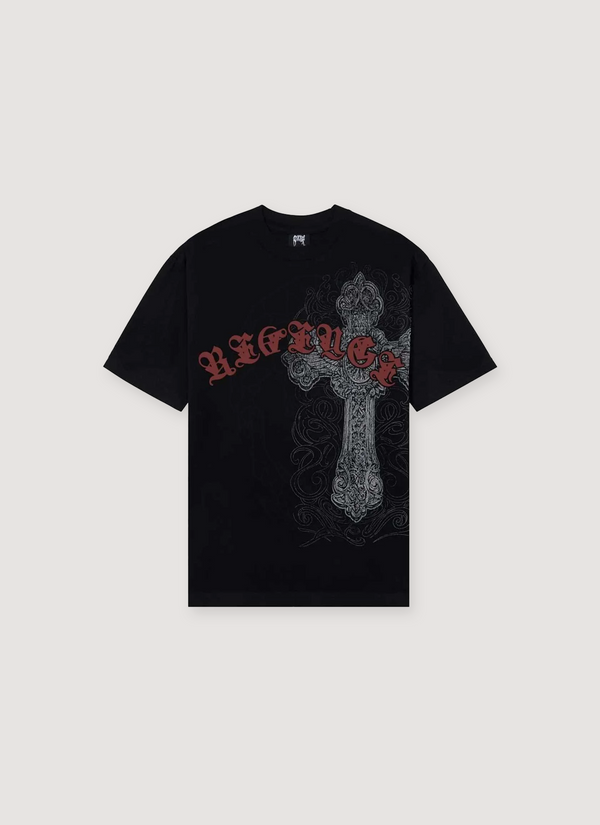 Revenge Spike Cross Tee Black Spike Cross Tee Black - Authenticated T-shirts | Pieces Los Angeles
